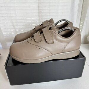 SAS Me Too Women Size 9.5 WW Mocha Leather Comfort Orthopedic Shoes Double Strap